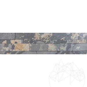 Elastyczny panel łupkowy 3D Express - Autumn Rustic, 60x15 cm, samoprzylepny 3M do okładzin wewnętrznych, mebli, ścian