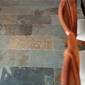 Slate Multicoloured Noisette Natur, 60 x 30 x 1 cm