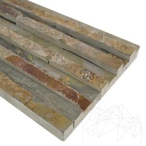 Slate Panel Multi Stripes, 15 x 60 cm
