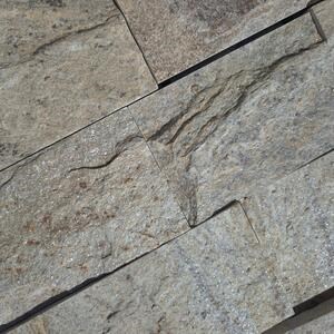 Slate Sahara Natur, 10cm x LL x 1.3cm | Kamień dekoracyjny - Płytki pionowe, na zewnątrz i do wewnątrz (25 mkw/paleta)