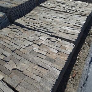 Slate Sahara Natur, 5 cm x LL x 1,3 cm | Kamień dekoracyjny - Płytki pionowe, na zewnątrz i do wewnątrz (25 m2/paleta)