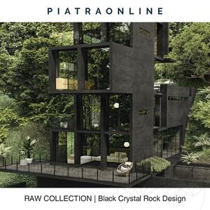 Black Crystal Rock Design 2CM