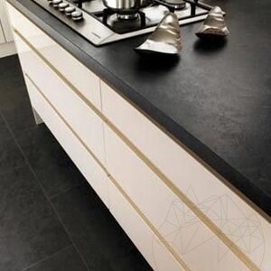 Black Slate Countertop Brushed 200 x 65 x 3 cm