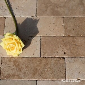 Tumbled Travertine Classic Cross Cut, 7,5 x 20,3 x 1 cm