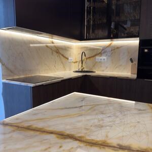 Calacatta Gold Polished Marble Slab, 2 cm