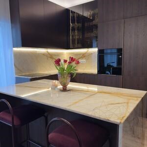 Calacatta Gold Polished Marble Slab, 2 cm