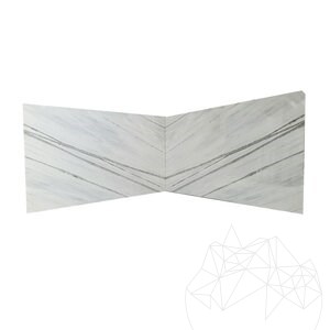 Cascade White Polished Marble Slab, 2 cm