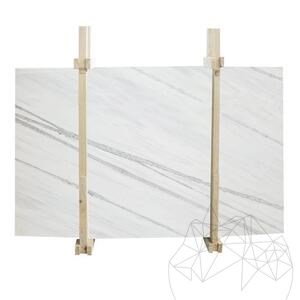 Cascade White Polished Marble Slab, 2 cm