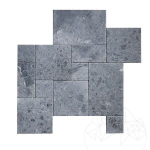 Ceppo Grey French Pattern Marble Set Brushed and Daltuit, 1,2 cm