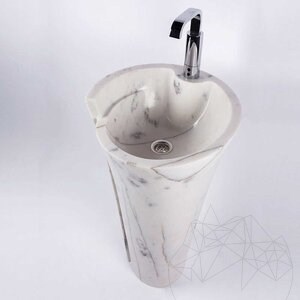 Zlewozmywak Tao Milos - Calacatta Lilac Marble, 42 x 85 cm