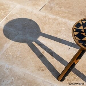 Trawertyn Classic Cross Cut Brushed and Chit, 61 x 30,5 x 1,2 cm