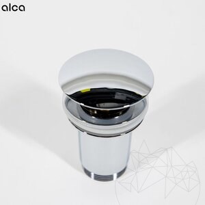 Alca Plast wentylator umywalkowy click/clack (mosiądz chromowany, 5/4", bez spłukiwania wstępnego, duży korek)
