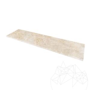 Stopień z polerowanego marmuru Crema Royal, 120 x 30 x 2 cm