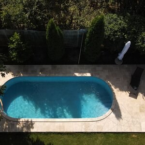 Travertine Classic French Pattern Brushed and Chiselled Set, 3 cm