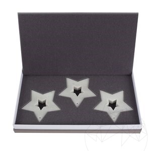Dekoracja świąteczna - Snowflake Marble Thassos SET (6 szt)