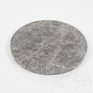 Okrągły tasak z kamienia naturalnego do warzyw, owoców, mięsa, średnica 28 cm