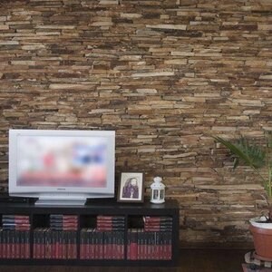 Paski łupkowe Rhodos 3D | Kamień dekoracyjny do okładzin pionowych, zewnętrznych i wewnętrznych (10-12/paleta)