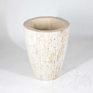 Planter rzymski Trawertyn Classic Rizat, 40 x 30 x 30 cm