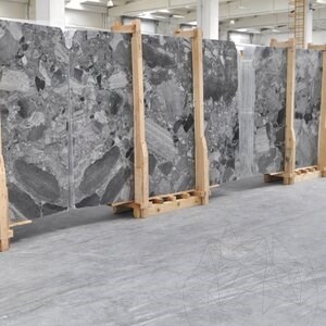 Slabs Marble Upper Grey Polished, 2 cm