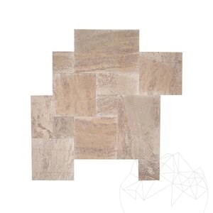 Trawertyn Latte PREMIUM French Pattern Set Periat, 1,2 cm