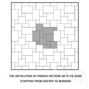 Travertine Latte PREMIUM French Pattern Set Antichizat, 1,2 cm