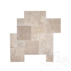 Travertine Latte PREMIUM French Pattern Set Antichizat, 1,2 cm