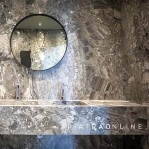 Slabs Marble Upper Grey Polished, 2 cm