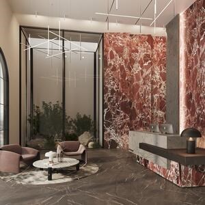Red Levanto Polished Marble Slab, 2 cm