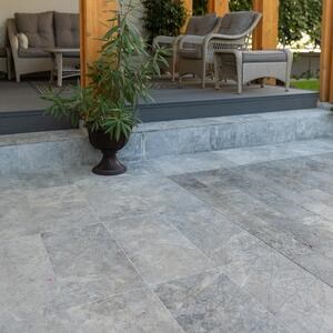 Marmur piaskowany Tundra Grey, 60 x 30 x 2 cm