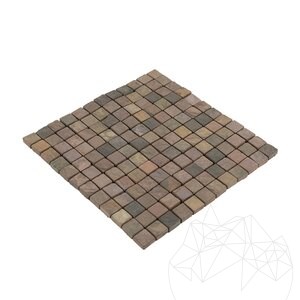 Łupek Mosaic Natural Multicolor 2,3x2,3 cm - do wnętrz i na zewnątrz | Idealny do pryszniców, łazienek, kuchni, kominków