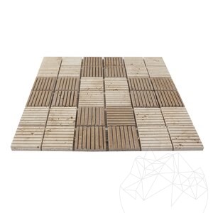 Mozaic Travertin Classic-Noce Rizat, 4,7 x 4,7 cm