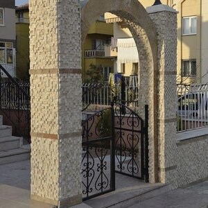 Mozaic Travertin Classic 3D Scapitat, 2,5 x 2,5 cm