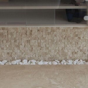 Mozaic Travertin Classic 3D Scapitat, 2,5 x 2,5 cm