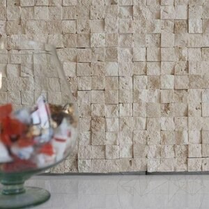 Mozaic Travertin Classic 3D Scapitat, 2,5 x 2,5 cm