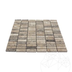Mozaic Travertin Silver Polisat, 1,5 x 4,8 cm