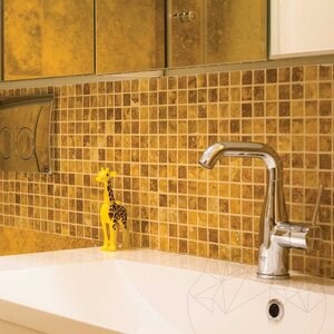 Mozaic Travertin Yellow Polisat, 2,3 x 2,3 cm