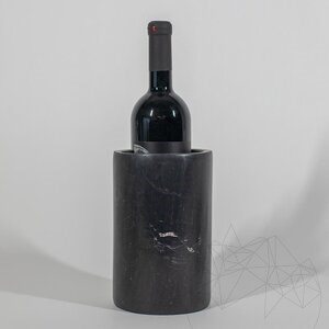 Marmurowy stojak na wino Czarny