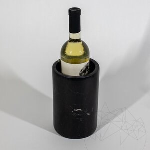 Marmurowy stojak na wino Czarny