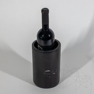 Marmurowy stojak na wino Czarny
