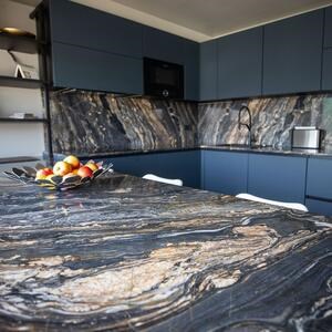 Marble Slab Picasso Black Polished, 2 cm
