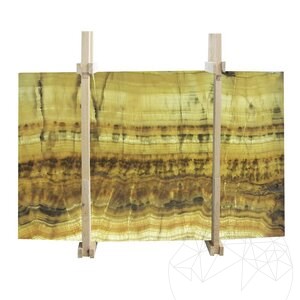 Onyx Vein Cut Polished Slab, 2 cm