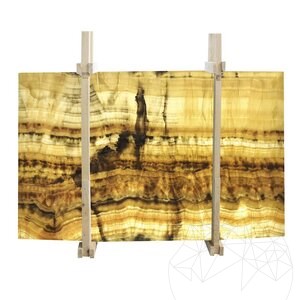 Onyx Vein Cut Polished Slab, 2 cm