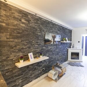 Panel Catania Black Marble 15 x 60cm