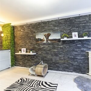 Panel Catania Black Marble 15 x 60cm