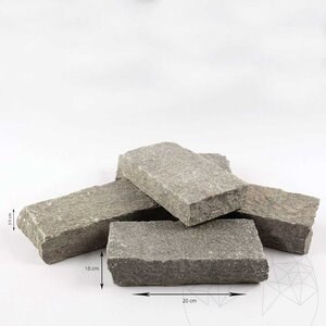 Kamień sześcienny z łupka Kavala Natur, 20 x 10 x 3-5 cm