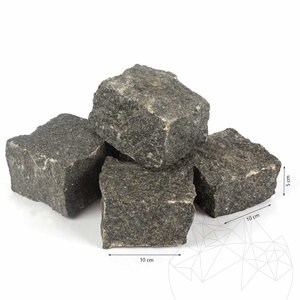 Kamień sześcienny Granit Grey Anthracite Natur, 10 x 10 x 5 cm