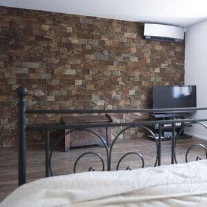 Slate Rusty Brown Natur, 10 cm x LL | Kamień dekoracyjny - Płytki pionowe, zewnętrzne-wewnętrzne