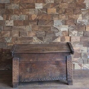Slate Rusty Brown Natur, 10 cm x LL | Kamień dekoracyjny - Płytki pionowe, zewnętrzne-wewnętrzne