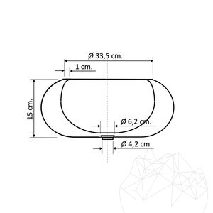 Klasyczna umywalka z trawertynu Matia RS-21