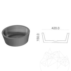 Umywalka łazienkowa Matia Red Opium Travertine RS-12 